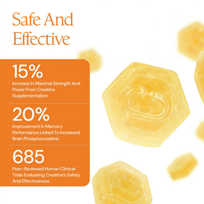 Create Creatine Monohydrate Gummies for Men & Women (Orange)