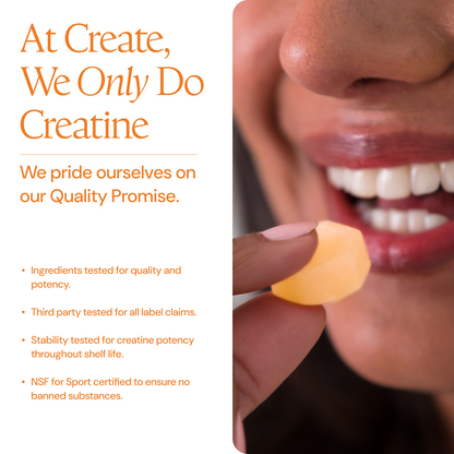 Create Creatine Monohydrate Gummies for Men & Women (Orange)