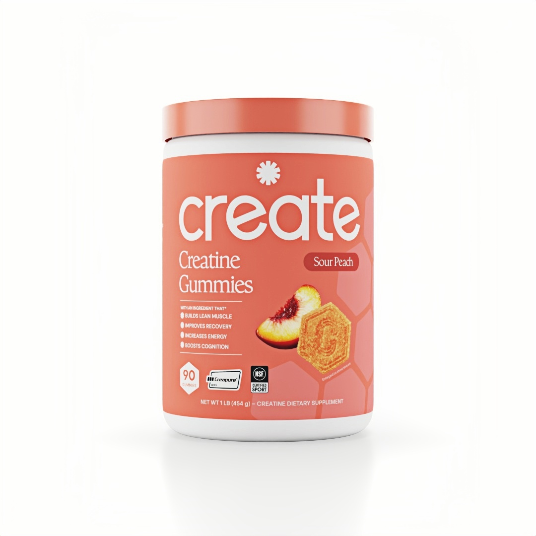 Create Creatine Monohydrate Gummies for Men & Women (Sour Peach)