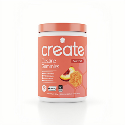 Create Creatine Monohydrate Gummies for Men & Women (Sour Peach)