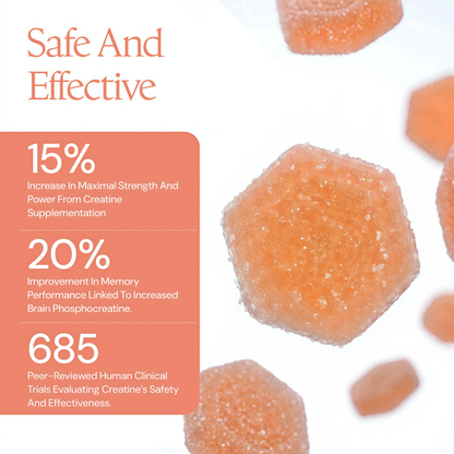 Create Creatine Monohydrate Gummies for Men & Women (Sour Peach)