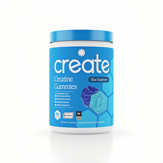 Create Creatine Monohydrate Gummies for Men & Women (Blue Raspberry)