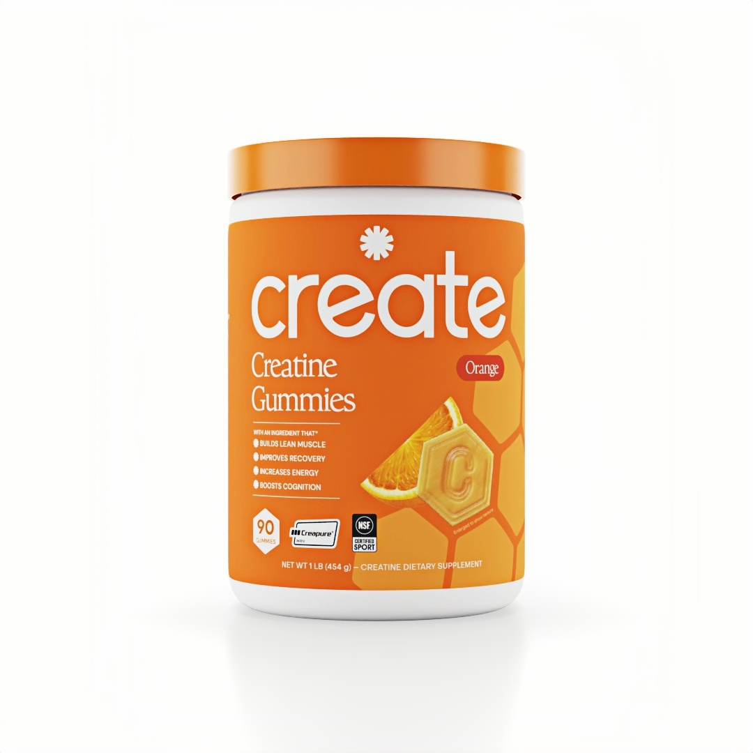 Create Creatine Monohydrate Gummies for Men & Women (Orange)