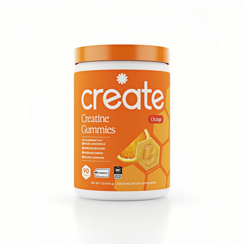 Create Creatine Monohydrate Gummies for Men & Women (Orange)